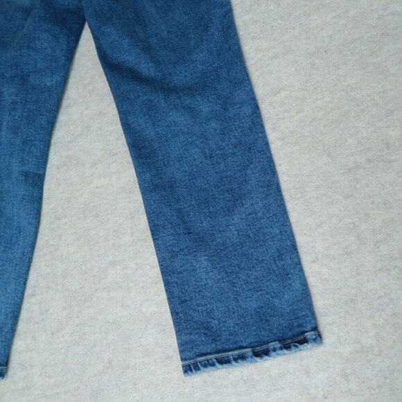 Vervet Plastic Love Stretch Mom Jeans Belted Waistband Seamed Blue Denim Size 25 - Picture 11 of 15